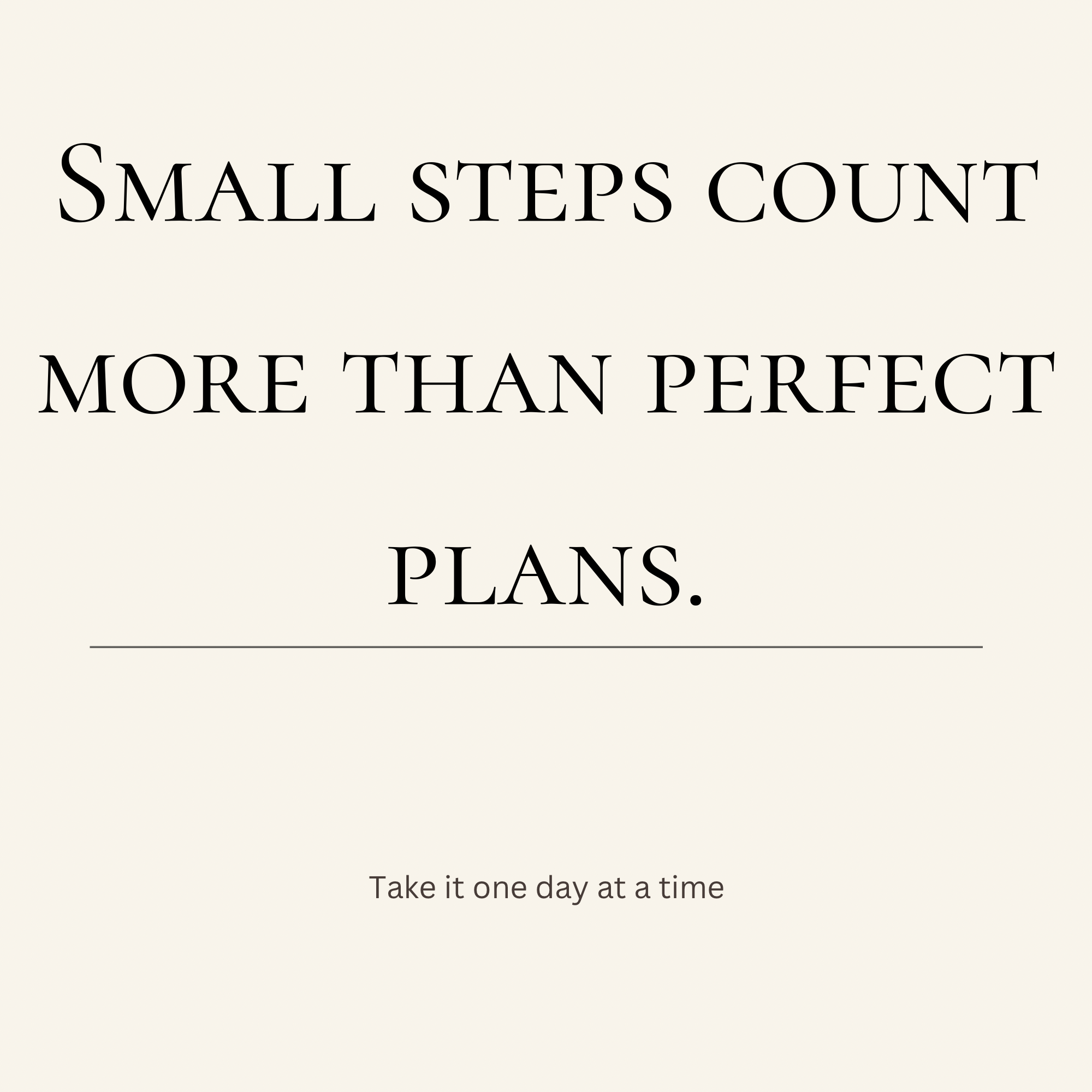One Step at a Time – Printable Quote Cards (PDF & PNG)