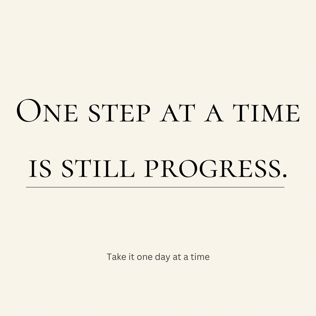 One Step at a Time – Printable Quote Cards (PDF & PNG)