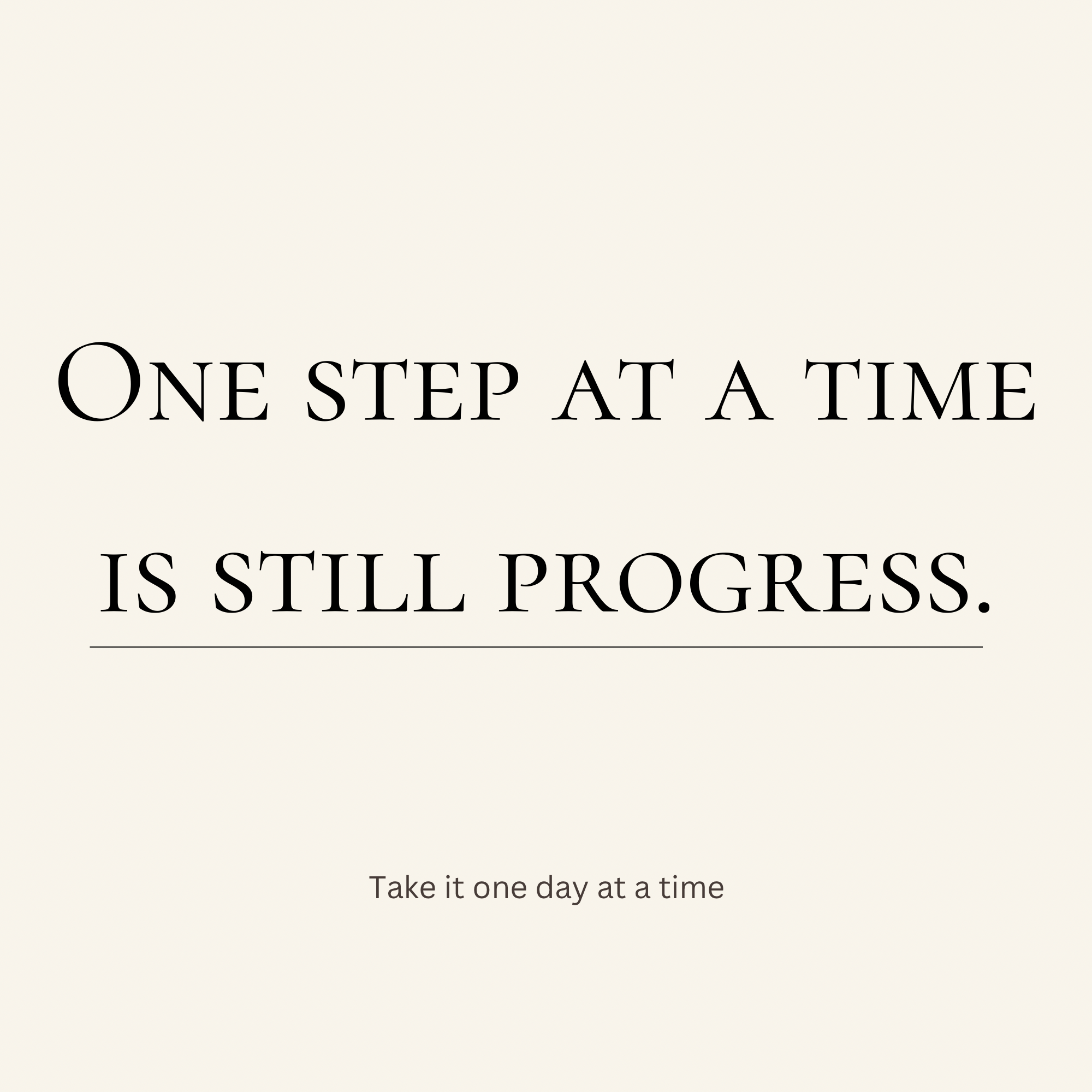 One Step at a Time – Printable Quote Cards (PDF & PNG)