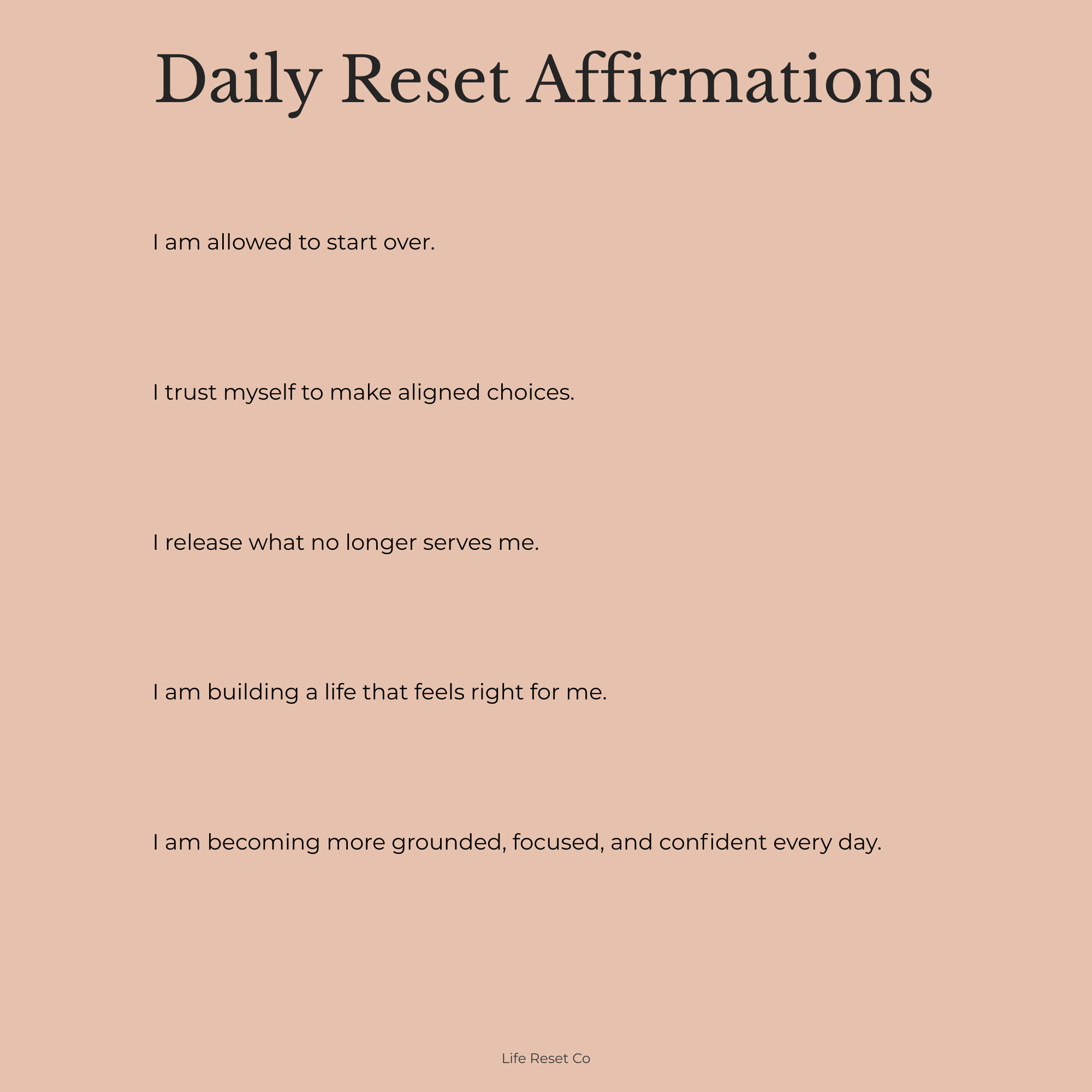 Life Reset Starter Pack (Printable Journal & Reflection Pages) Digital Download