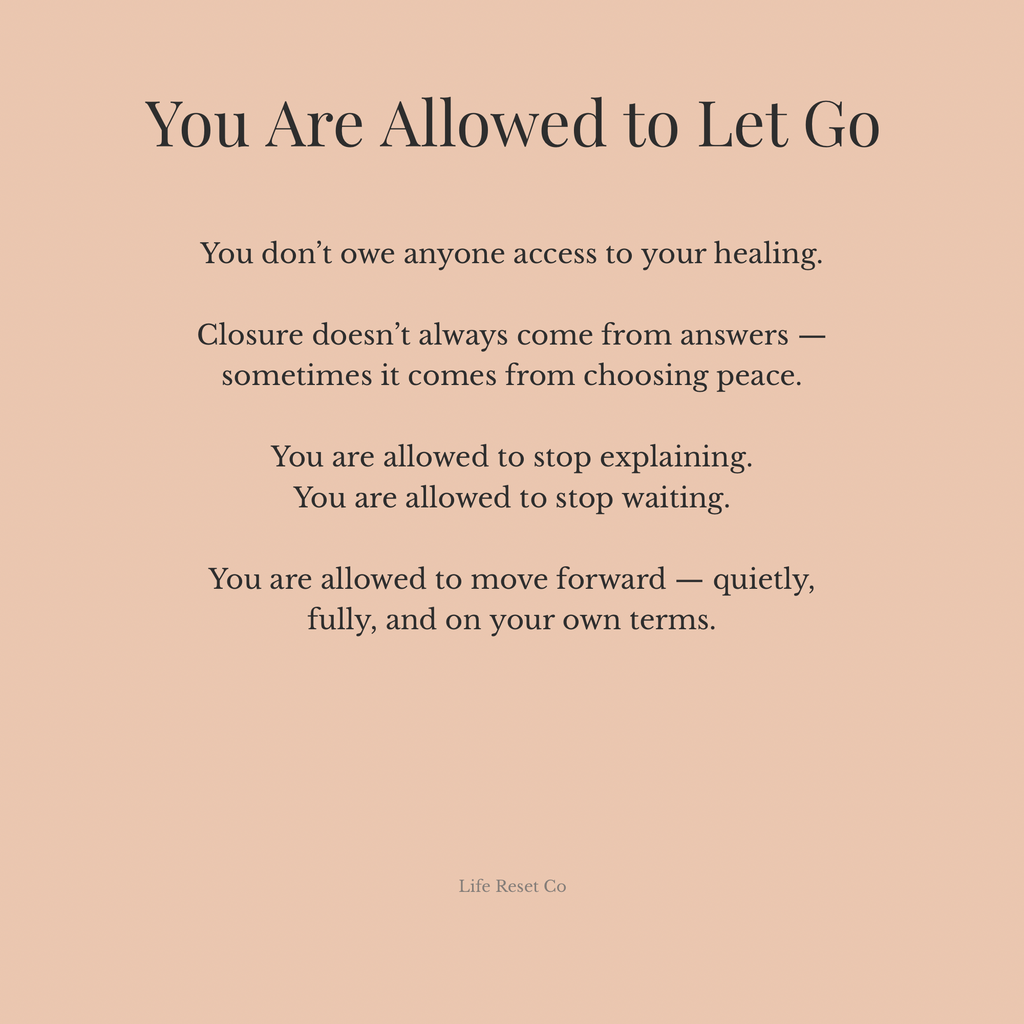 Closure Without Conversation – A 5-Page Digital Reflection Journal (Digital Download)