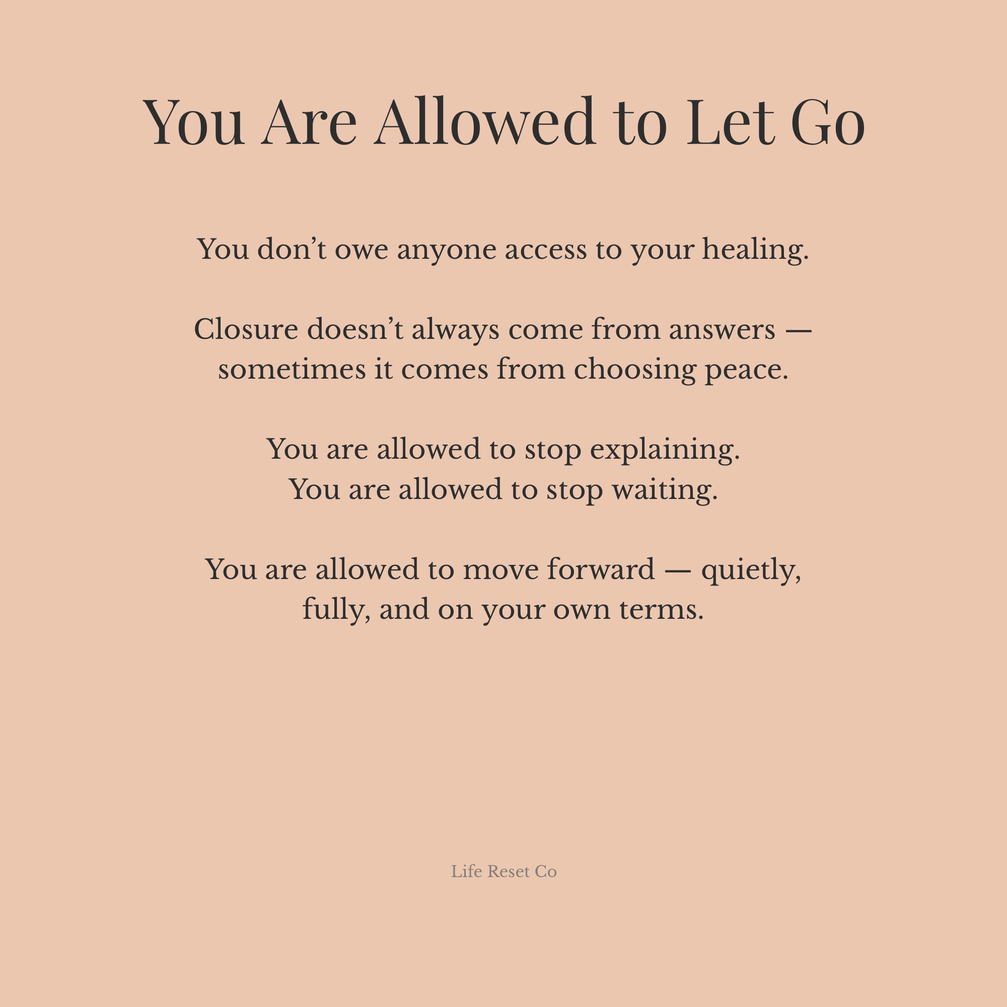 Closure Without Conversation – A 5-Page Digital Reflection Journal (Digital Download)