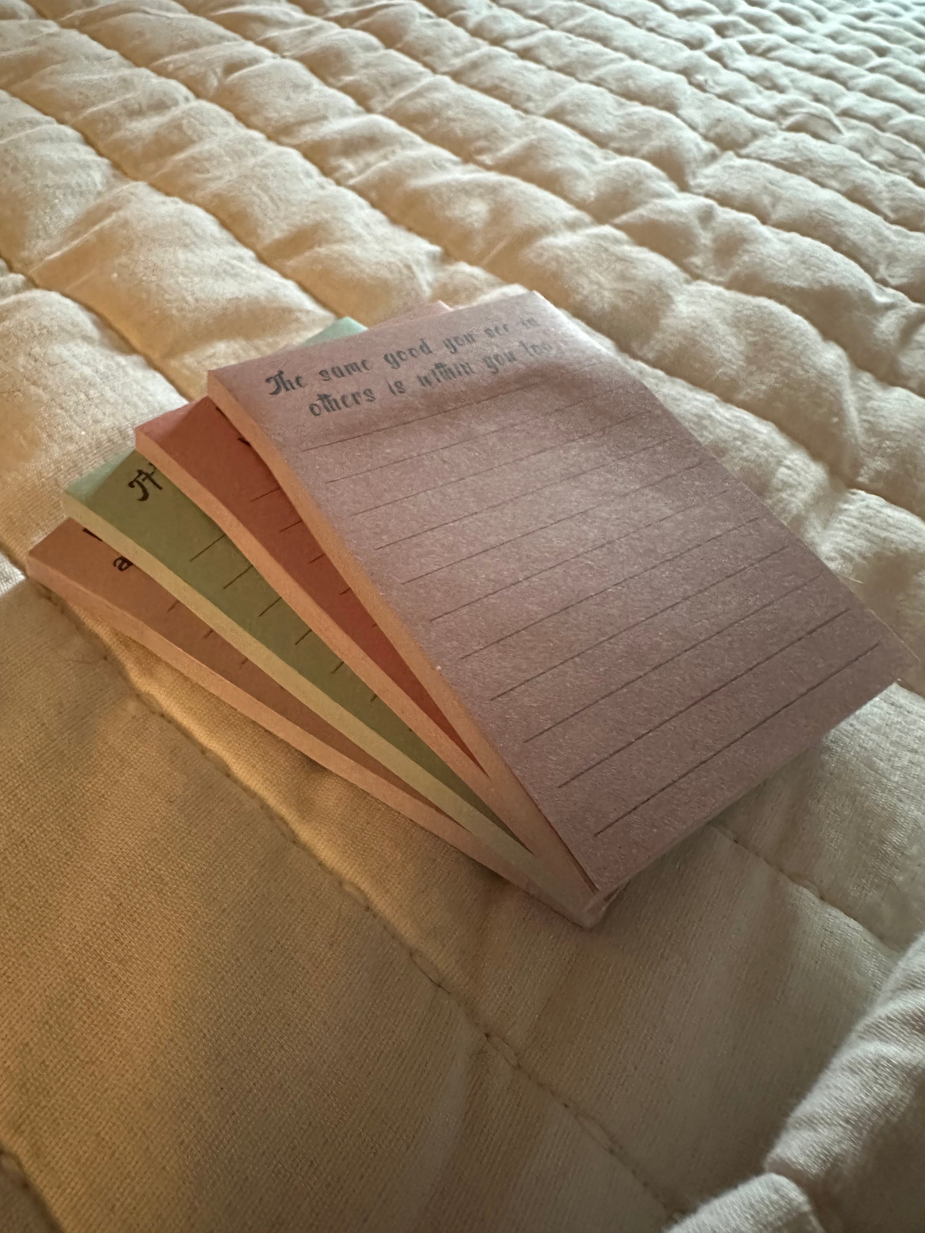 Life Reset | Soft Reset 4-Pack Affirmation Sticky Notes (Self-Care Edition)