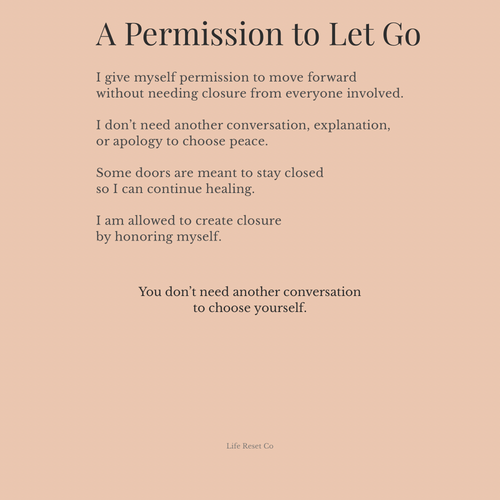 Closure Without Conversation – A 5-Page Digital Reflection Journal (Digital Download)
