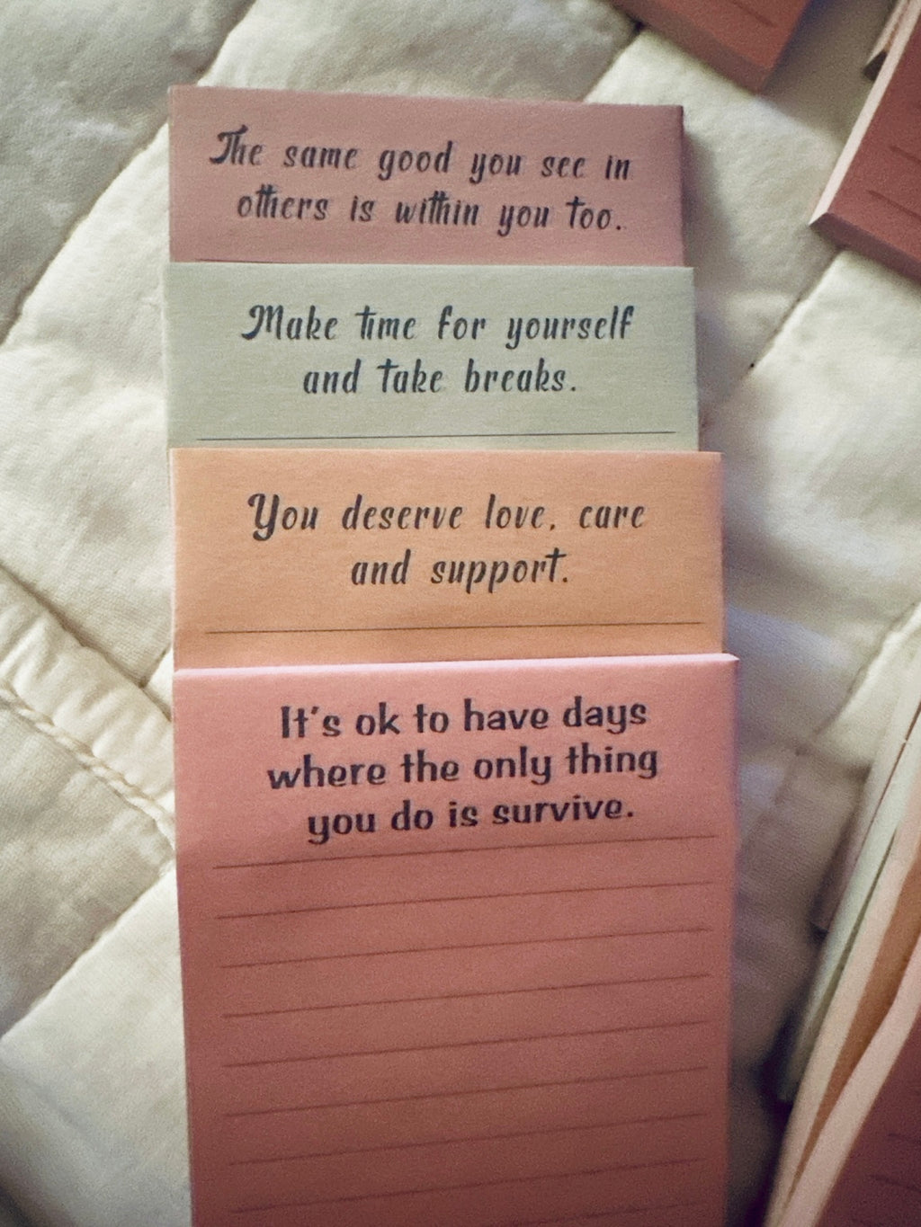 Life Reset | Soft Reset 4-Pack Affirmation Sticky Notes (Self-Care Edition)
