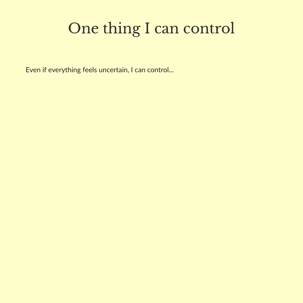 Life Reset Journal (Digital PDF) — One Step at a Time (12 Pages)