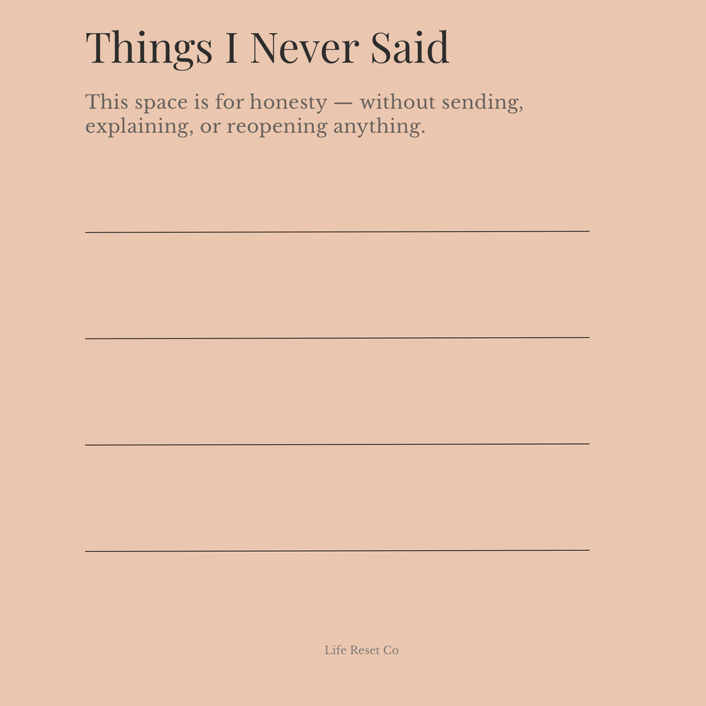 Closure Without Conversation – A 5-Page Digital Reflection Journal (Digital Download)